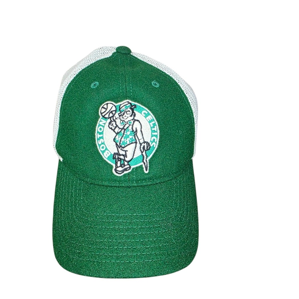 Mitchell & Ness Boston Celtics Hat Green Trucker Snapback Adjustable Cap